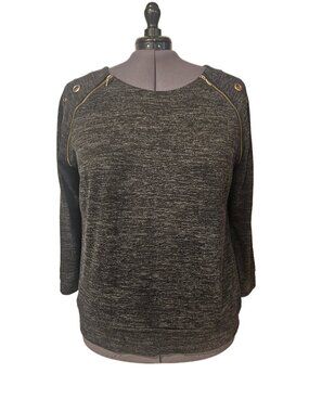 Always Indigo Grey/Gold Sweater SZ 2X